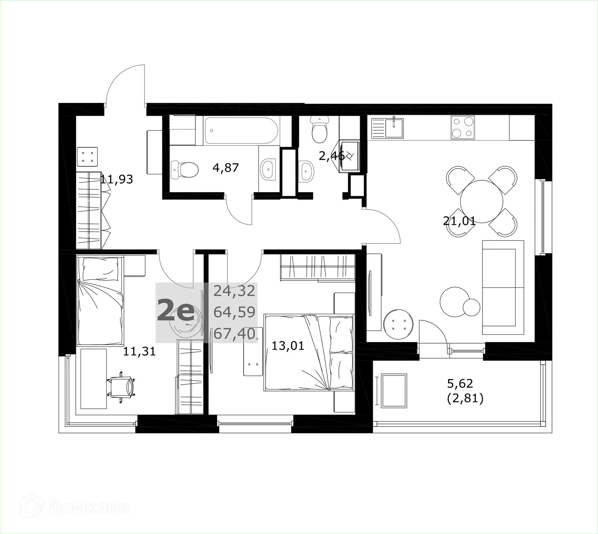 Фото квартиры в ЖК Комфорт