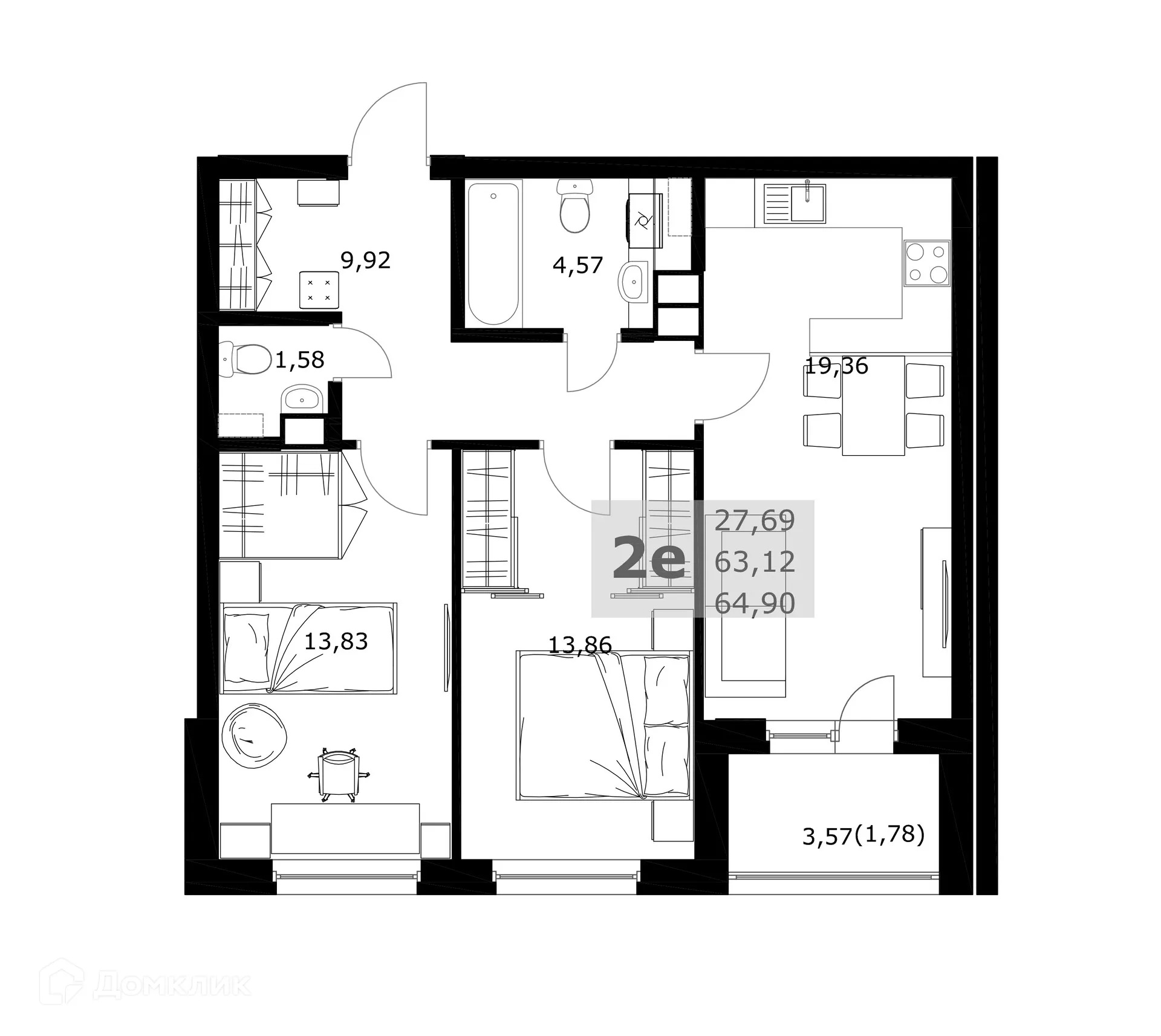 Фото квартиры в ЖК Комфорт