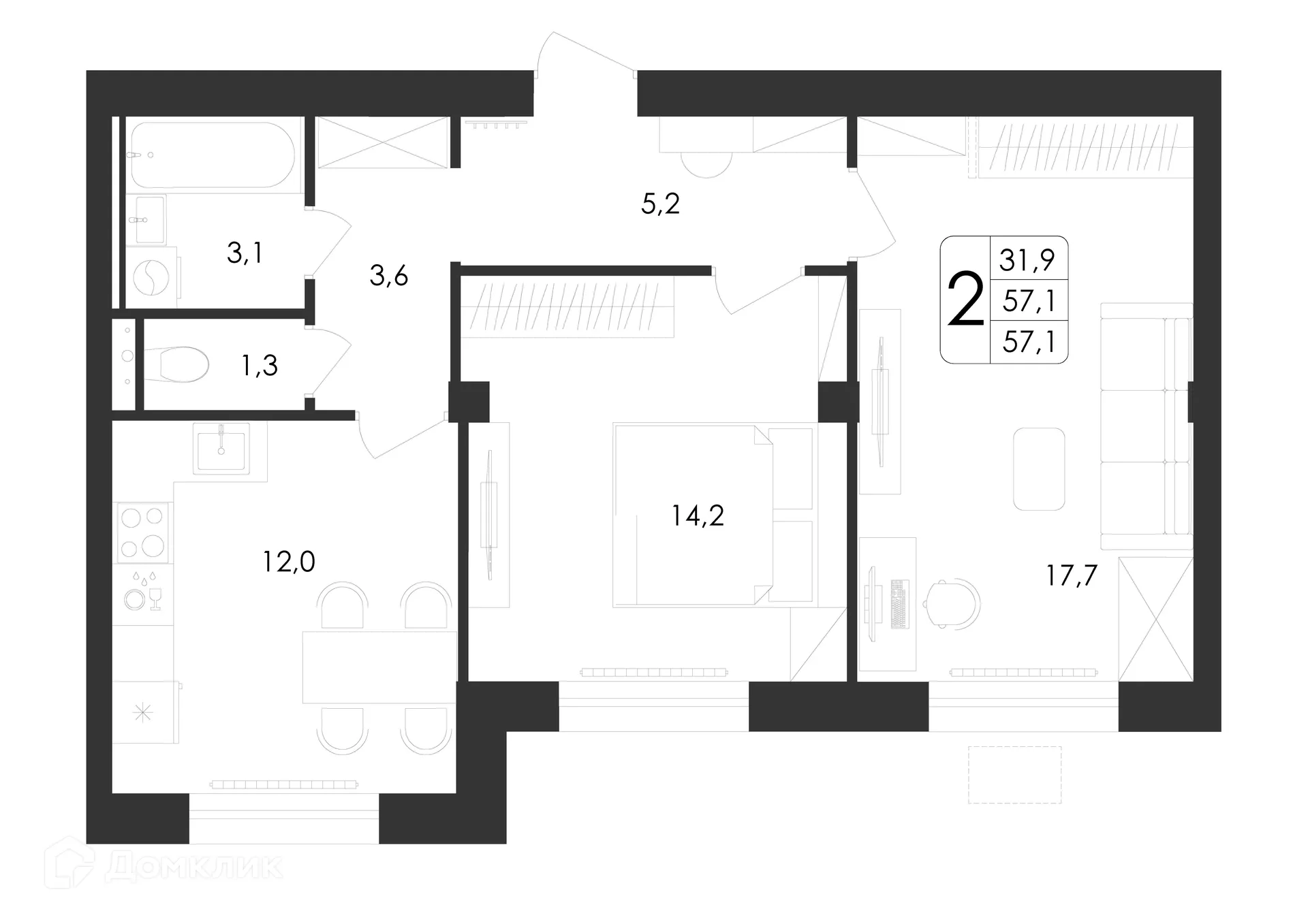 Фото квартиры в ЖК Яблоневые сады