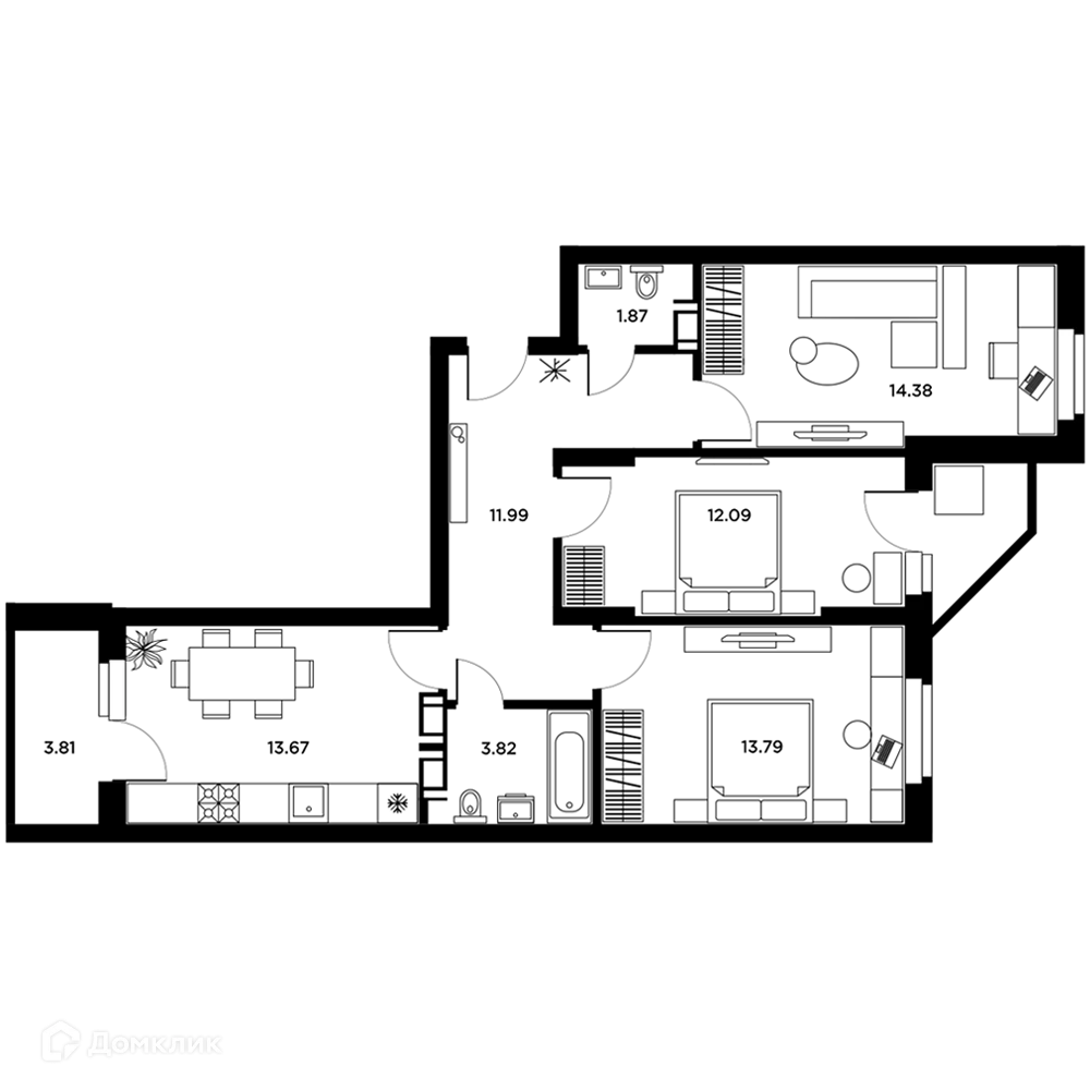 Фото квартиры в ЖК Московский