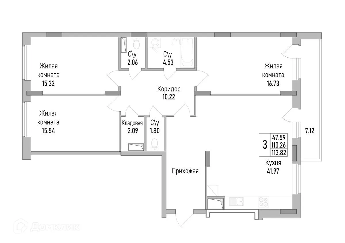 Фото квартиры в ЖК НОВЫЙ СОЛНЕЧНЫЙ