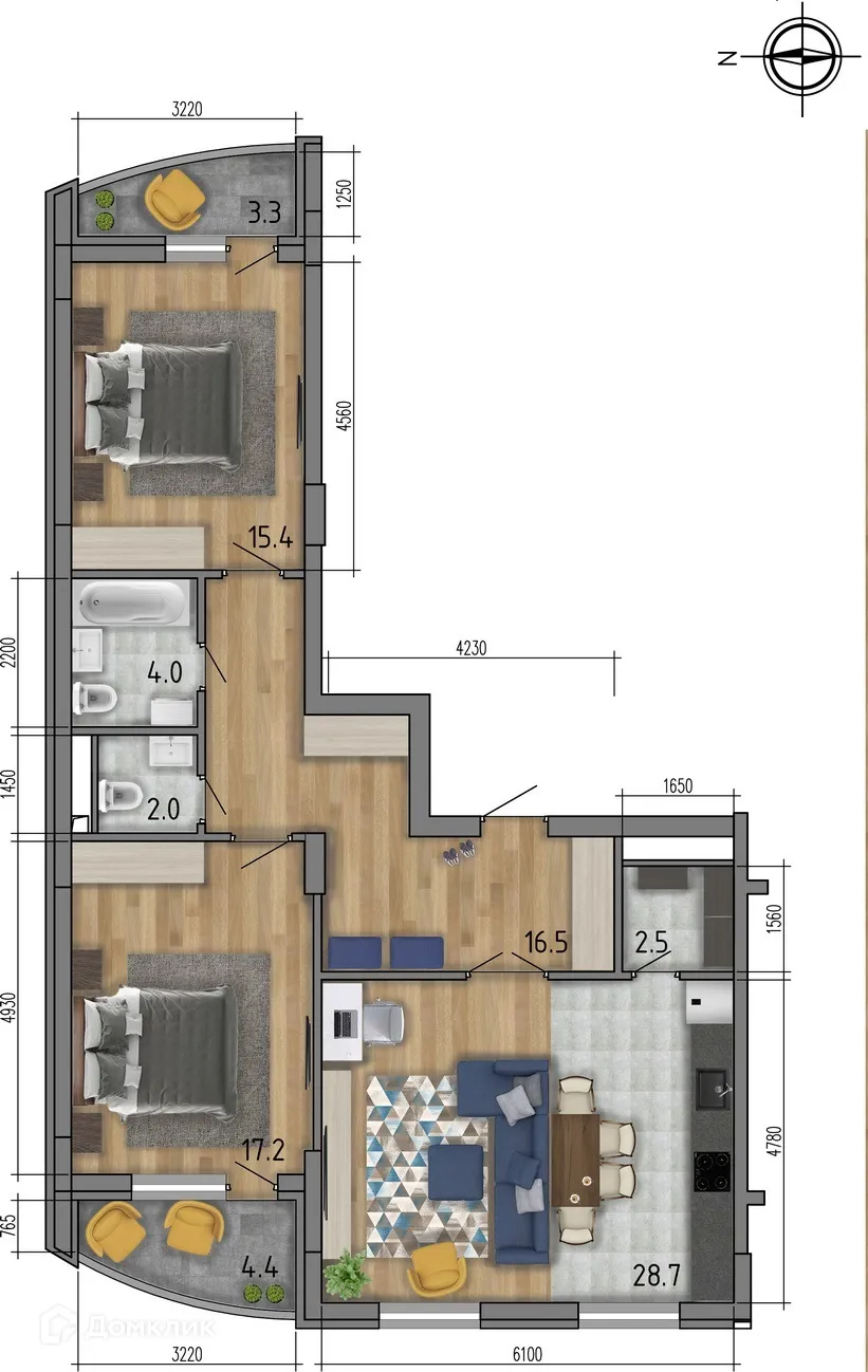 Фото квартиры в ЖК "Боровое"