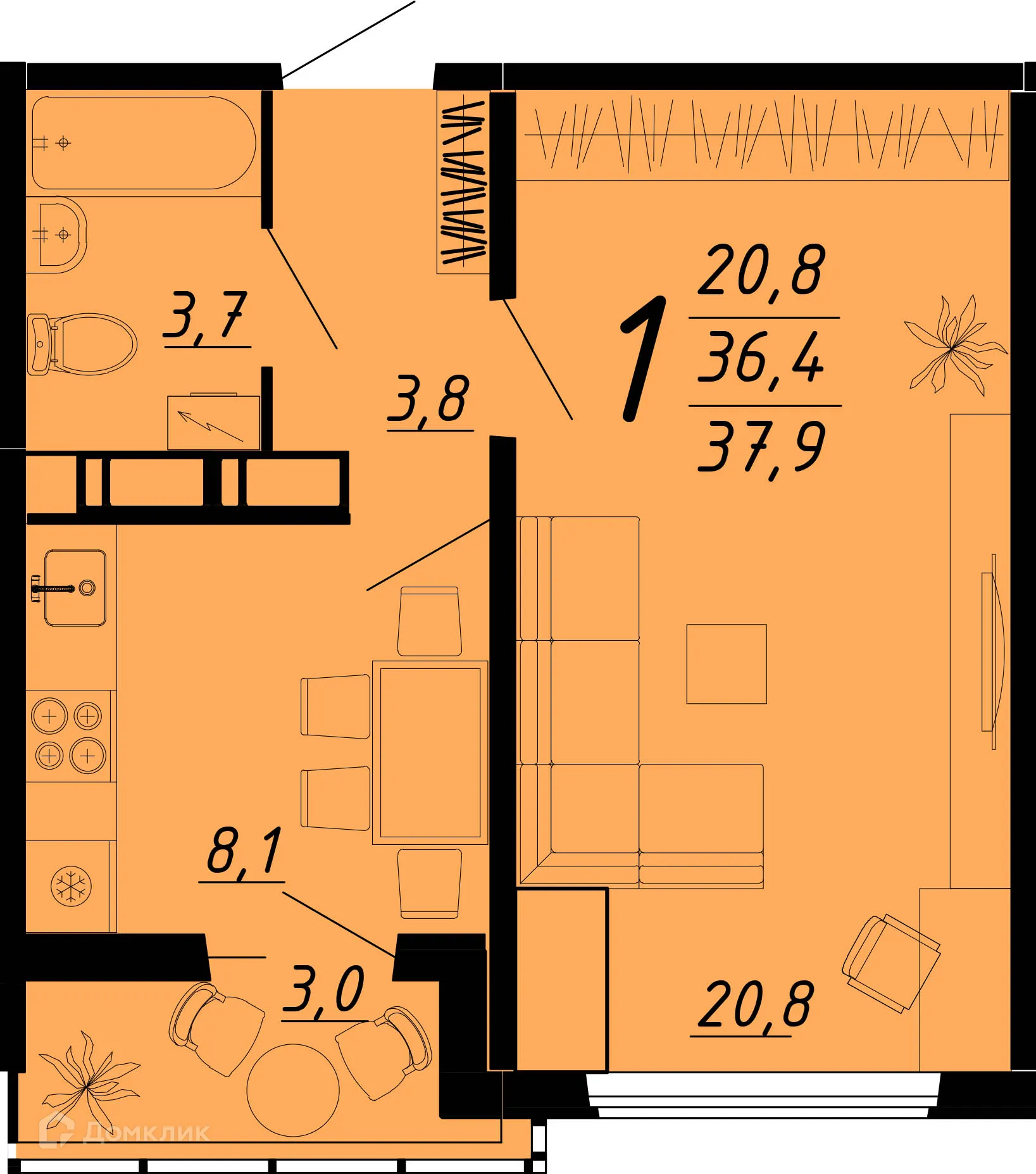 Фото квартиры в ЖК Ласточкино