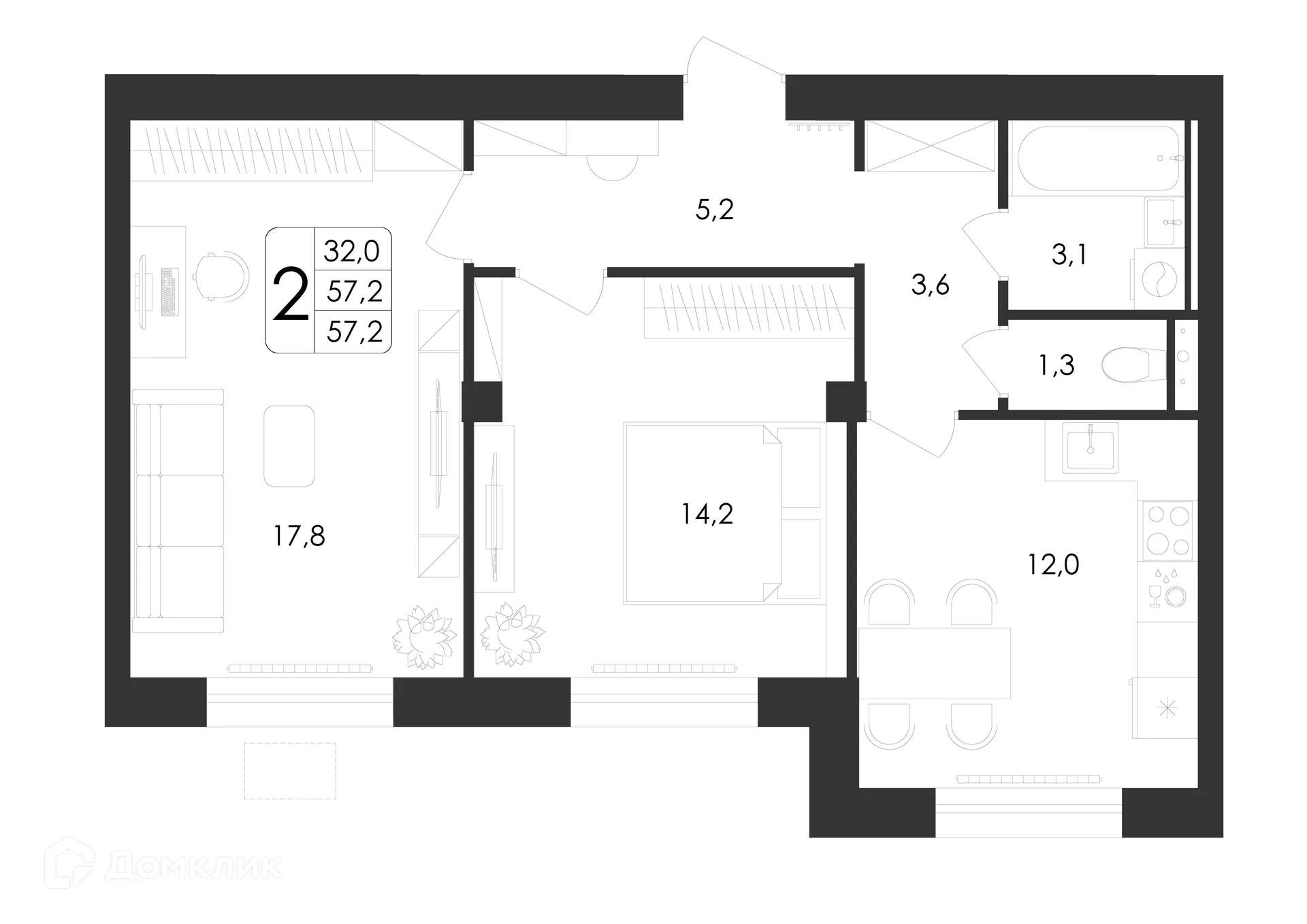 Фото квартиры в ЖК Яблоневые сады