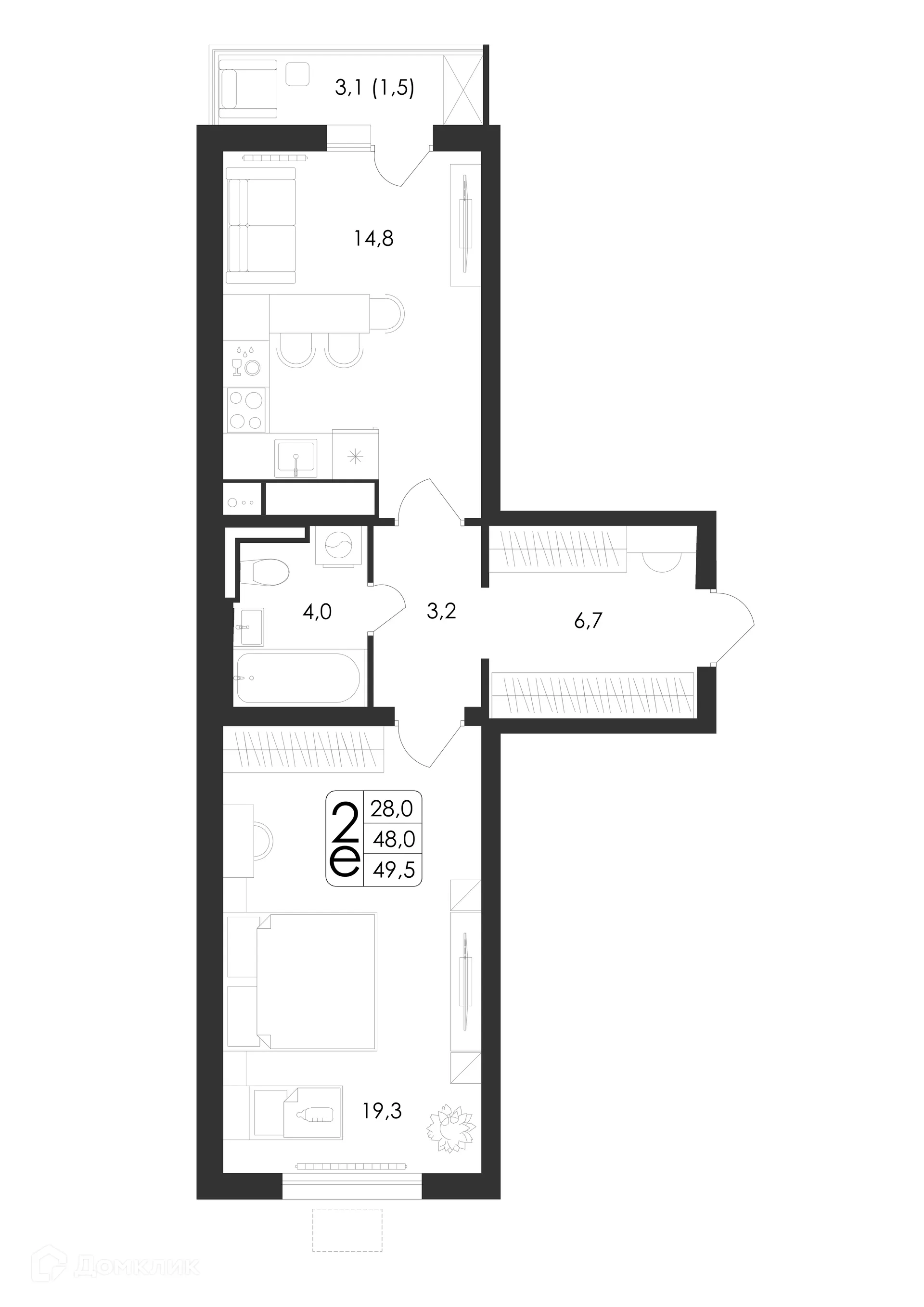 Фото квартиры в ЖК Яблоневые сады