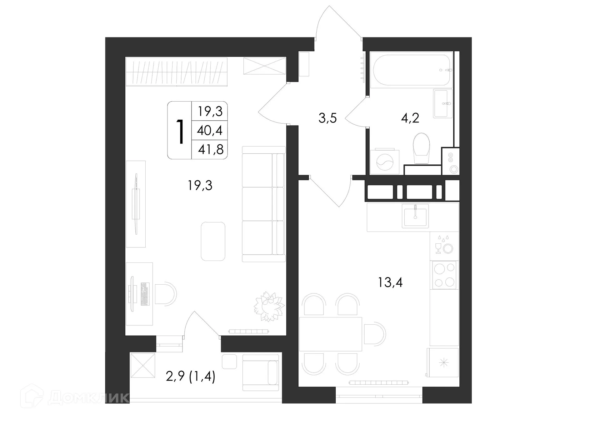 Фото квартиры в ЖК Яблоневые сады