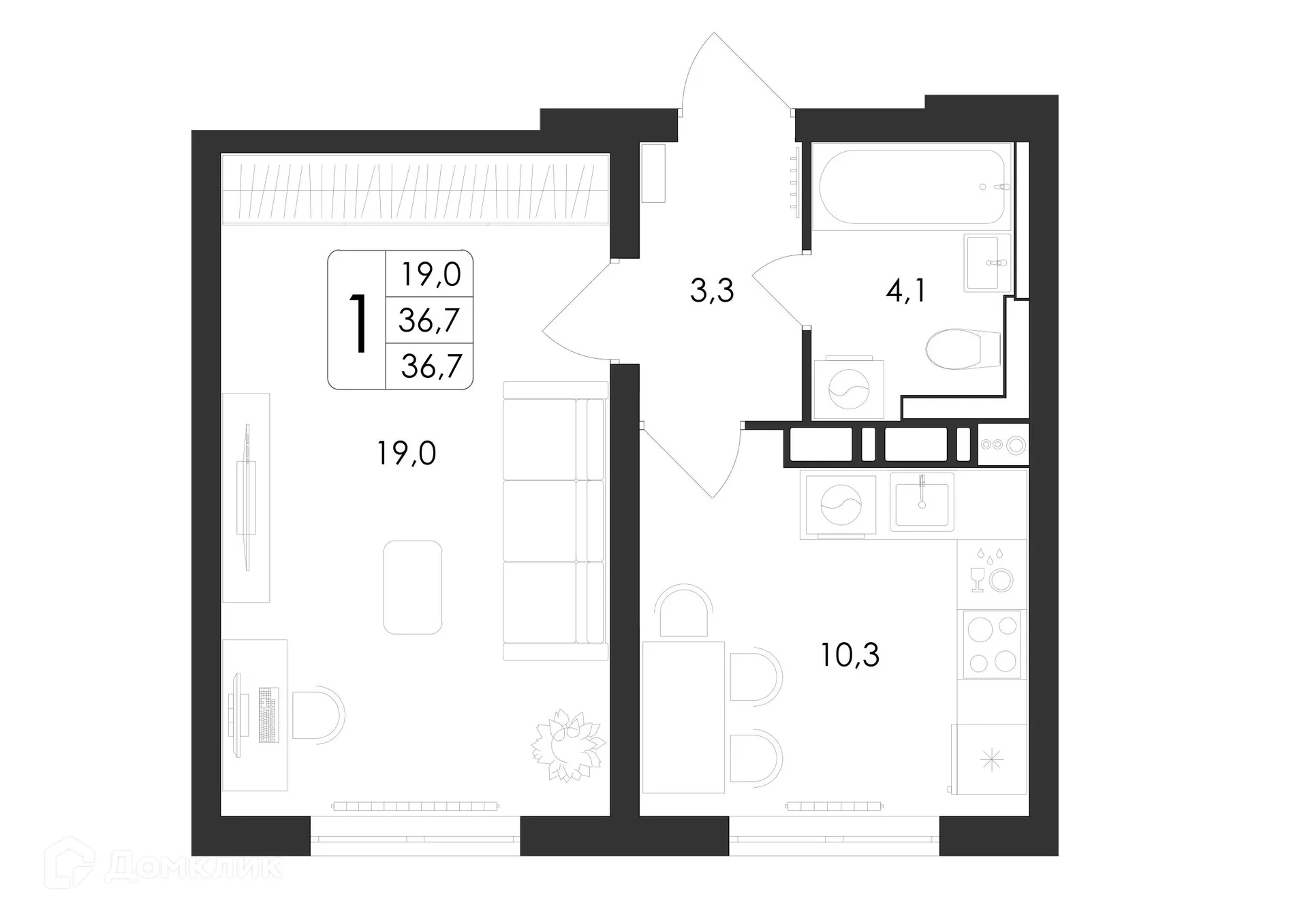 Фото квартиры в ЖК Яблоневые сады