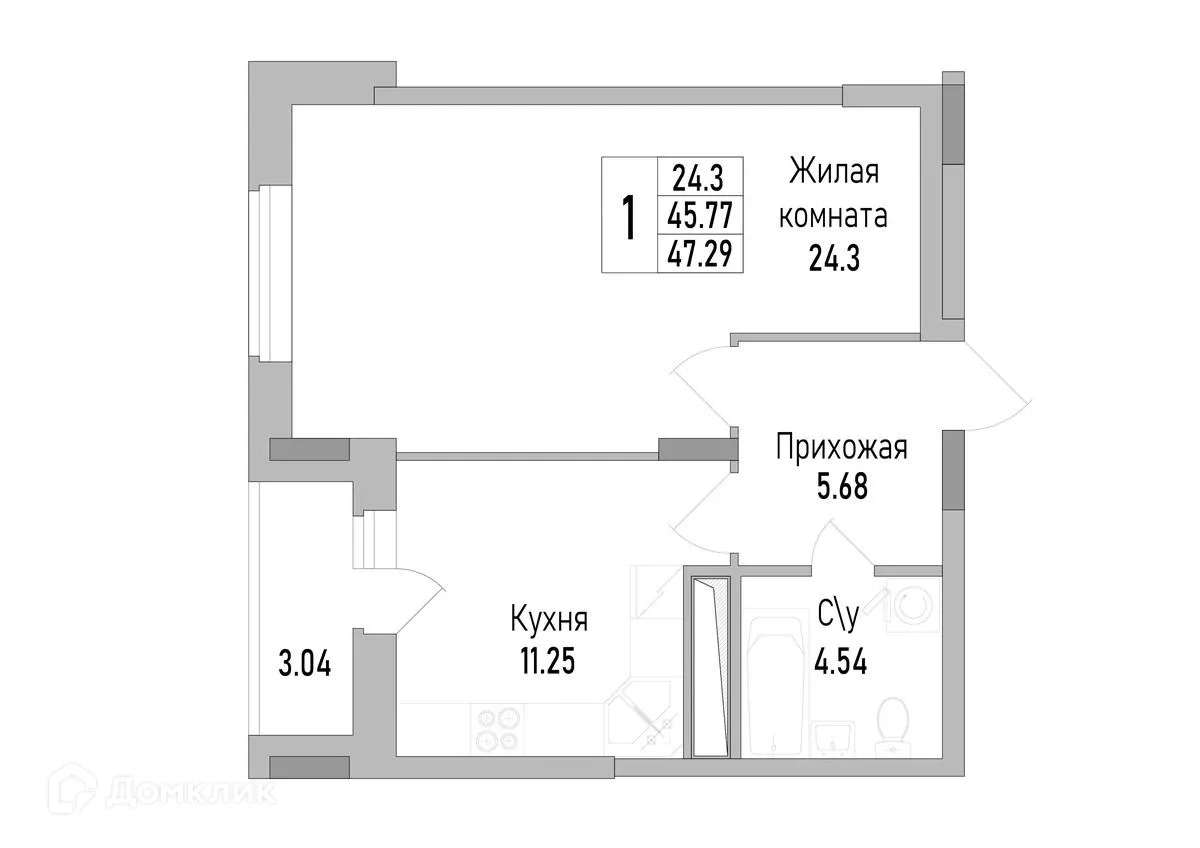 Фото квартиры в ЖК НОВЫЙ СОЛНЕЧНЫЙ
