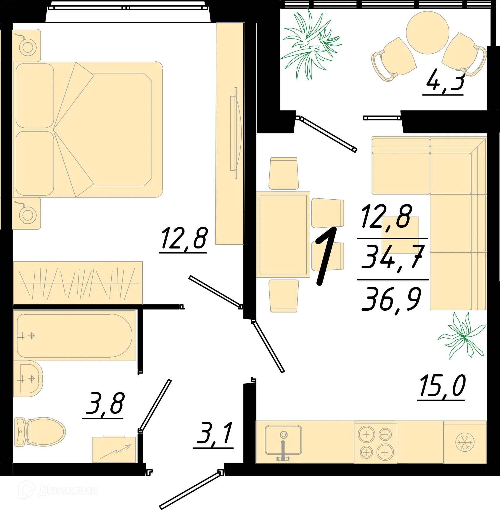 Фото квартиры в ЖК Городские истории