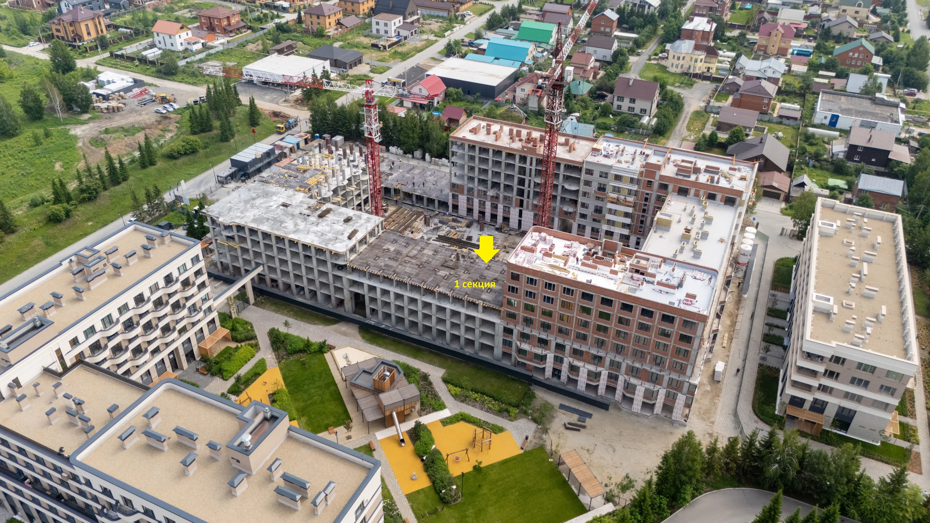 ЖК Скандиа. Квартал в Кедровом ход строительства