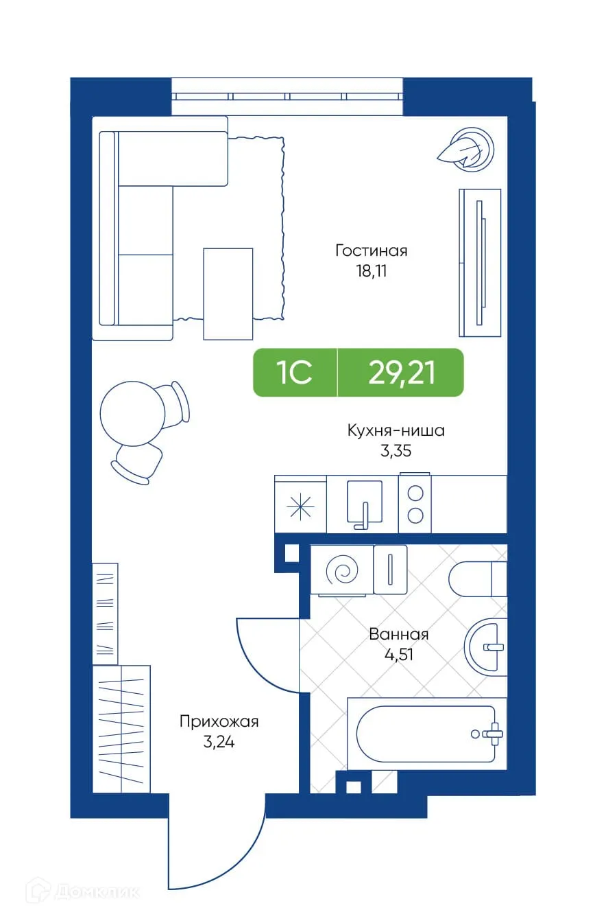 Фото квартиры в ЖК Биография