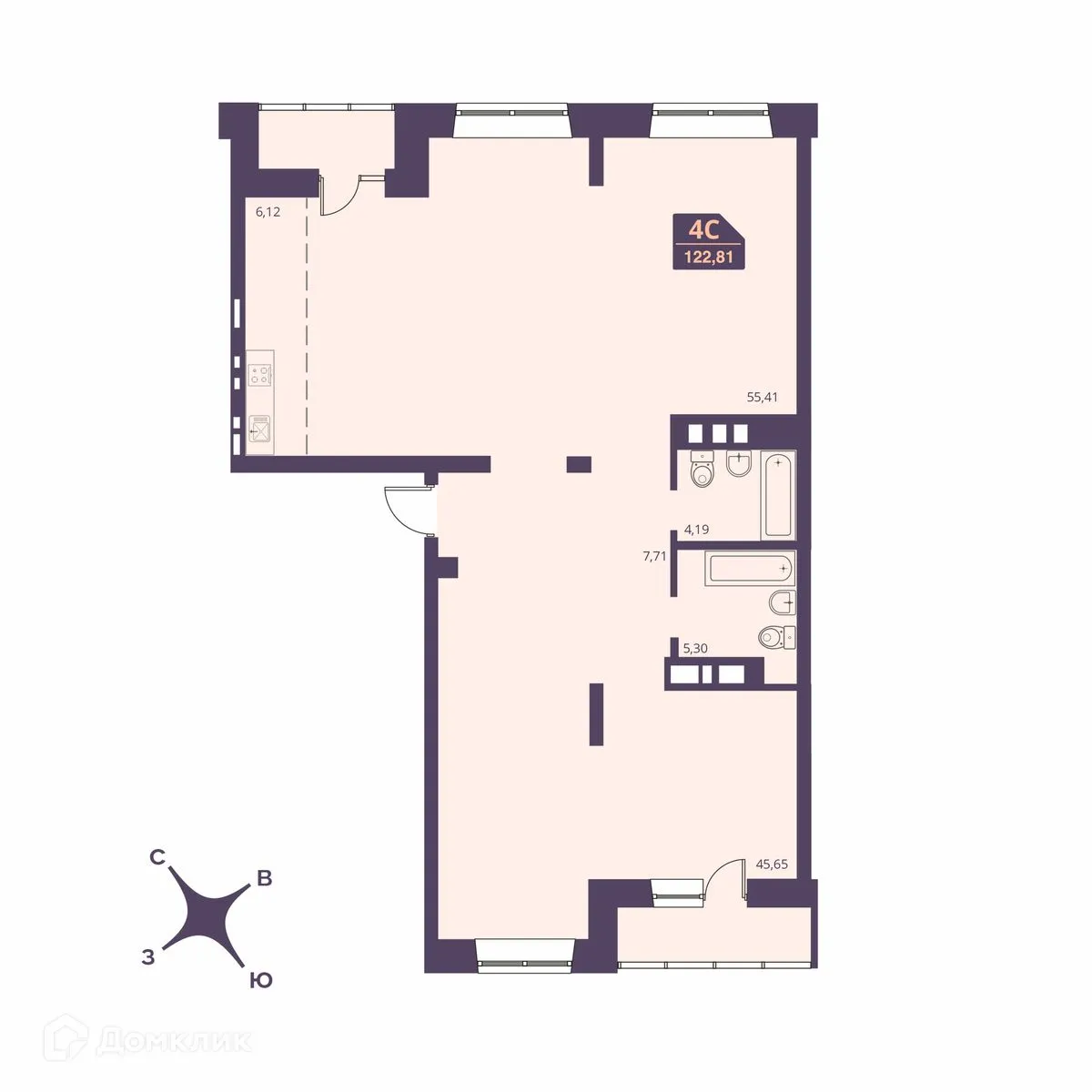 Фото квартиры в ЖК СЕМЕЙНЫЙ ДОМ FOR STARS (ФО СТАРС)