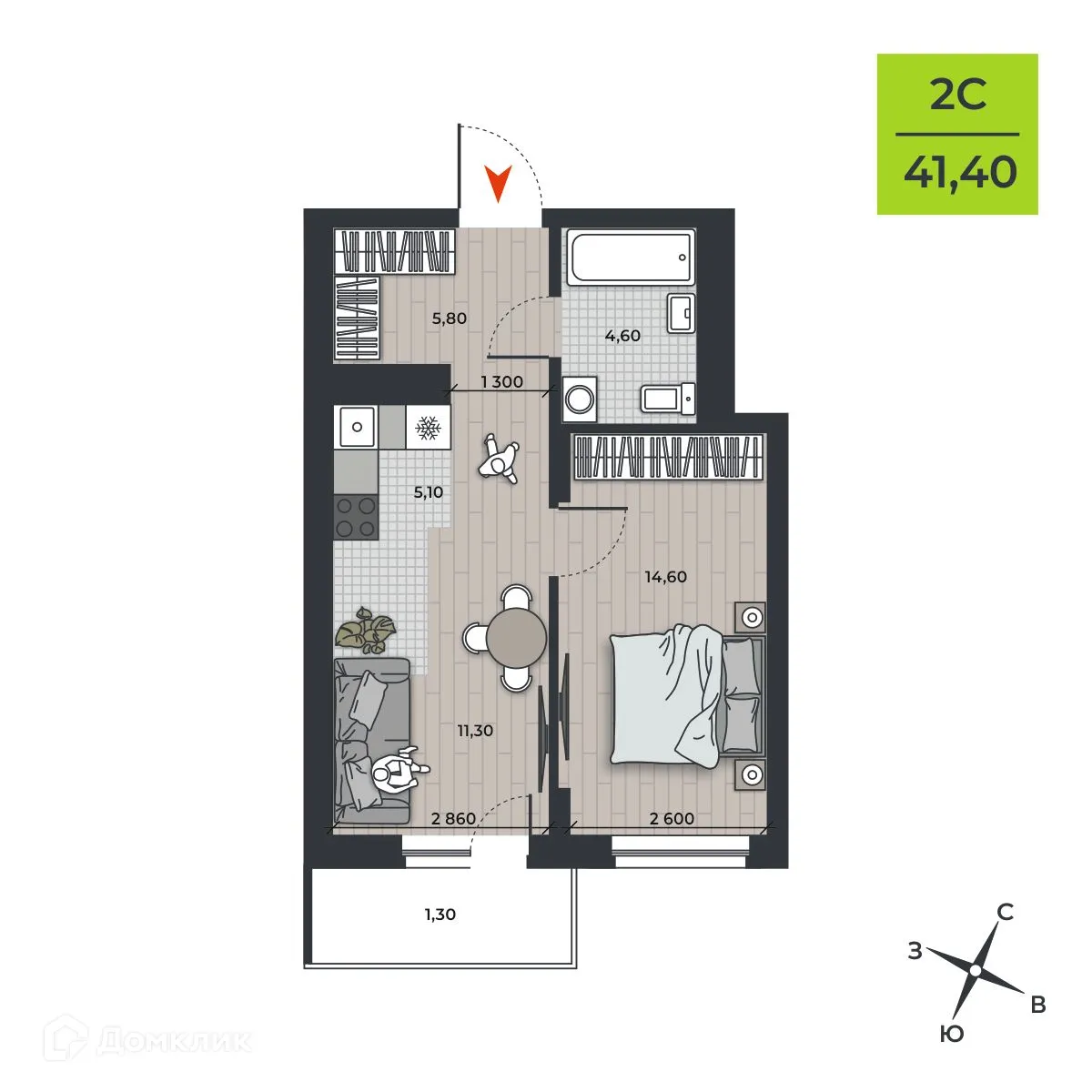 Фото квартиры в ЖК ДНК