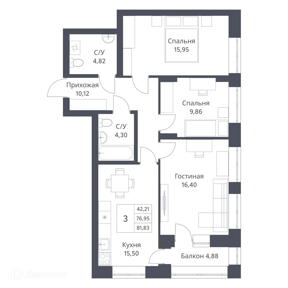 Фото квартиры в ЖК Фора