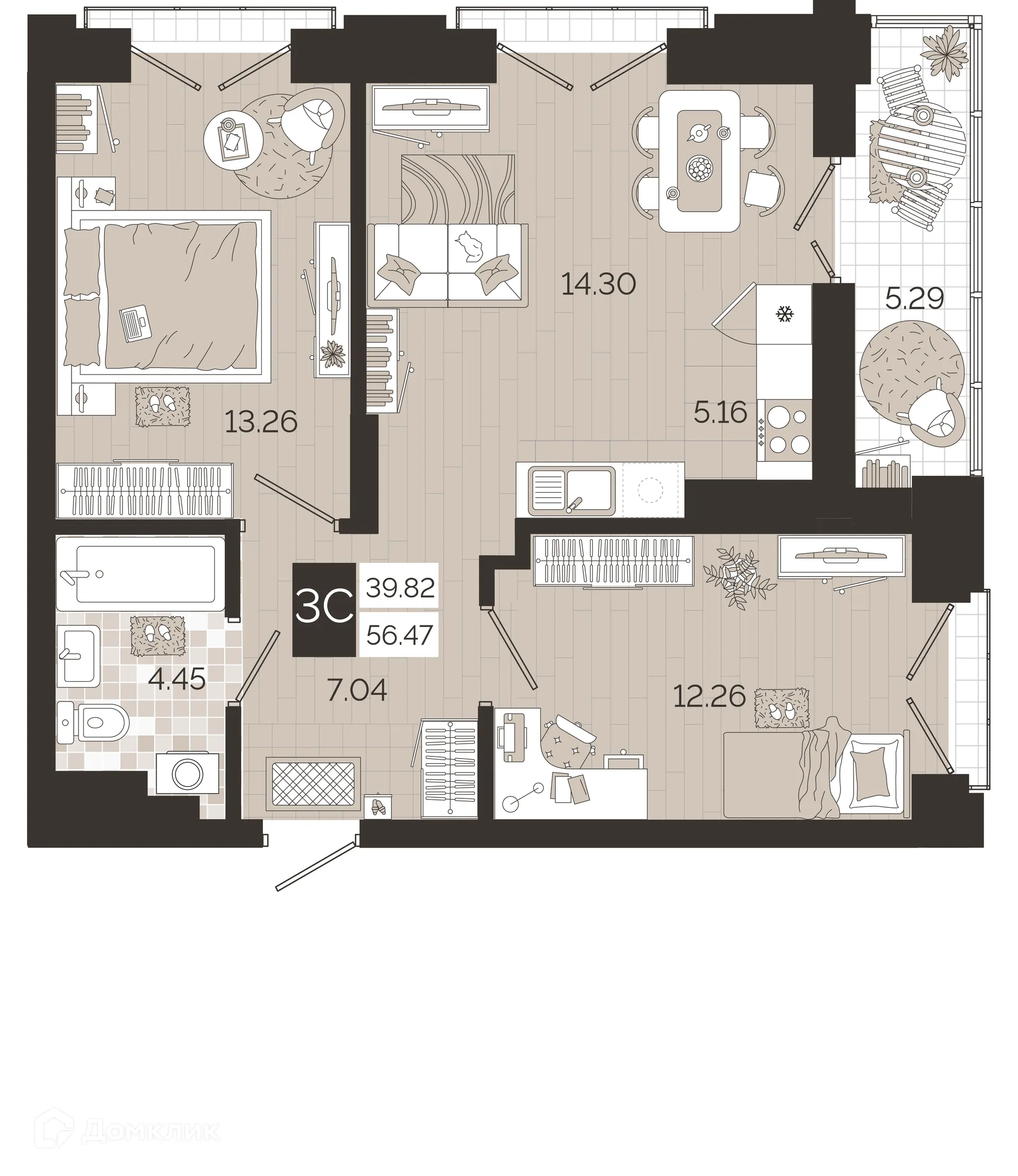 Фото квартиры в ЖК Авторский квартал