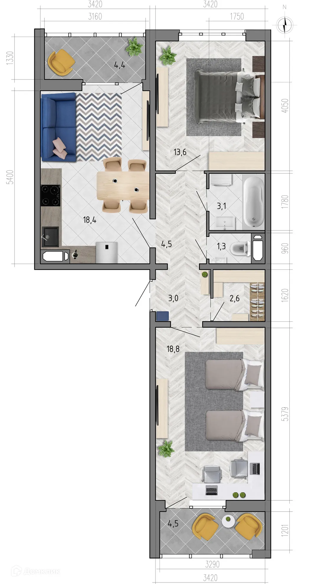 Фото квартиры в ЖК "Боровое"