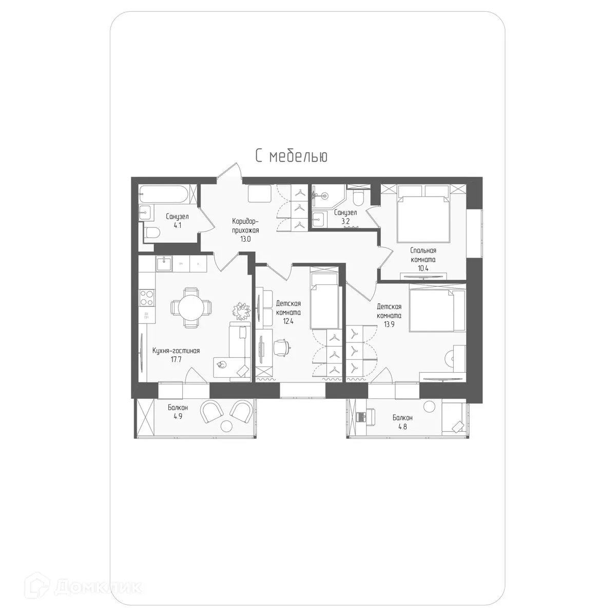 Фото квартиры в ЖК Тетрис