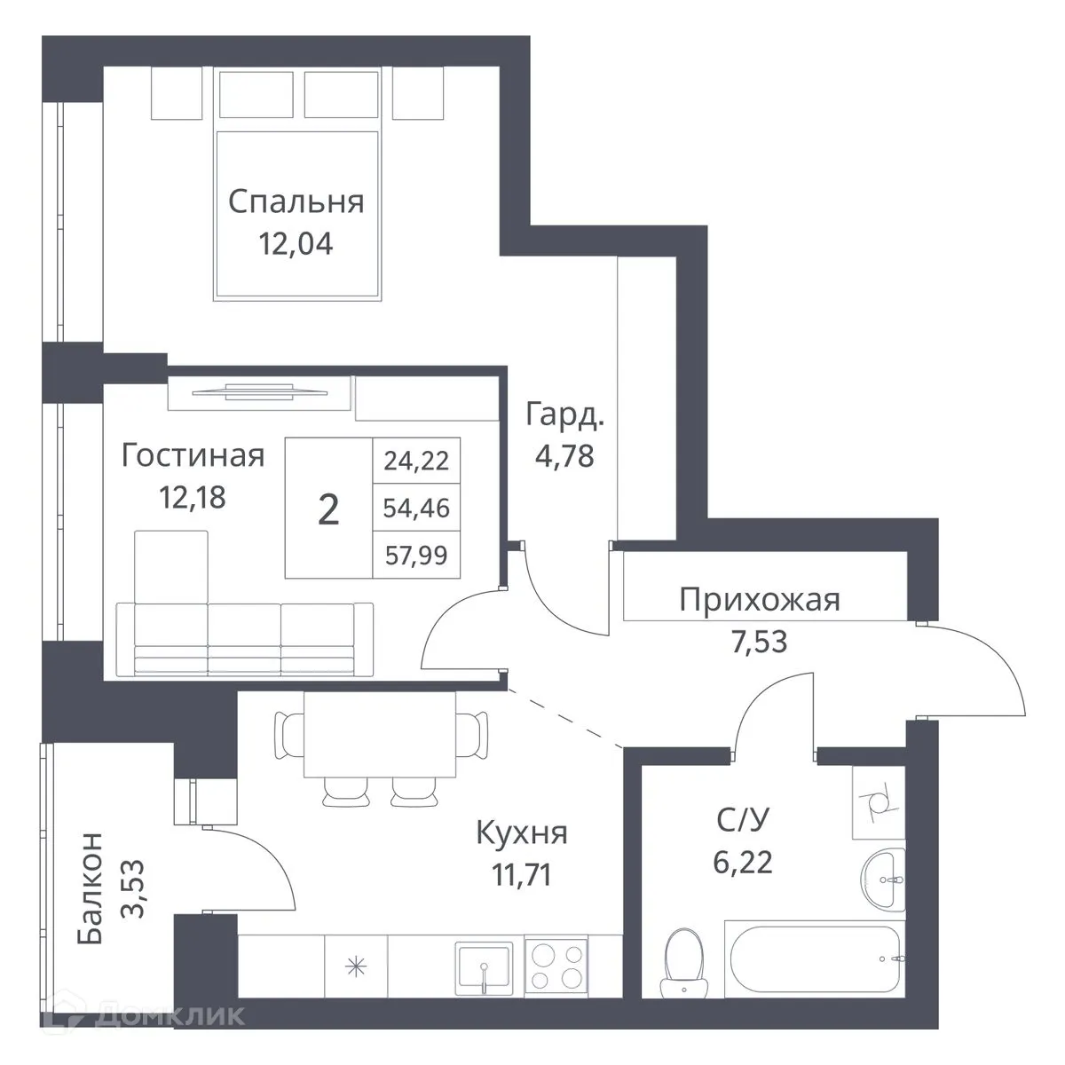 Фото квартиры в ЖК Фора