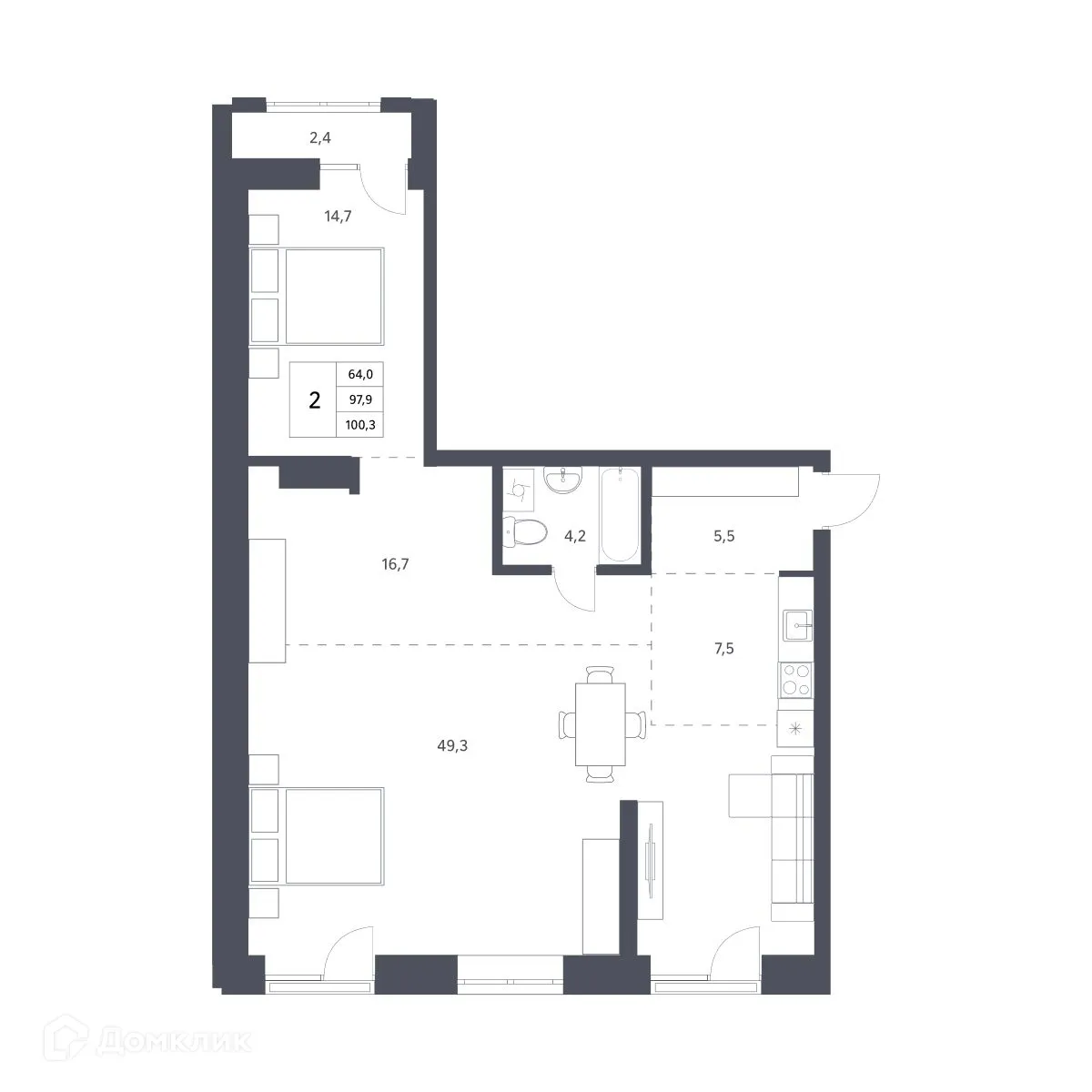 Фото квартиры в ЖК Новаторы