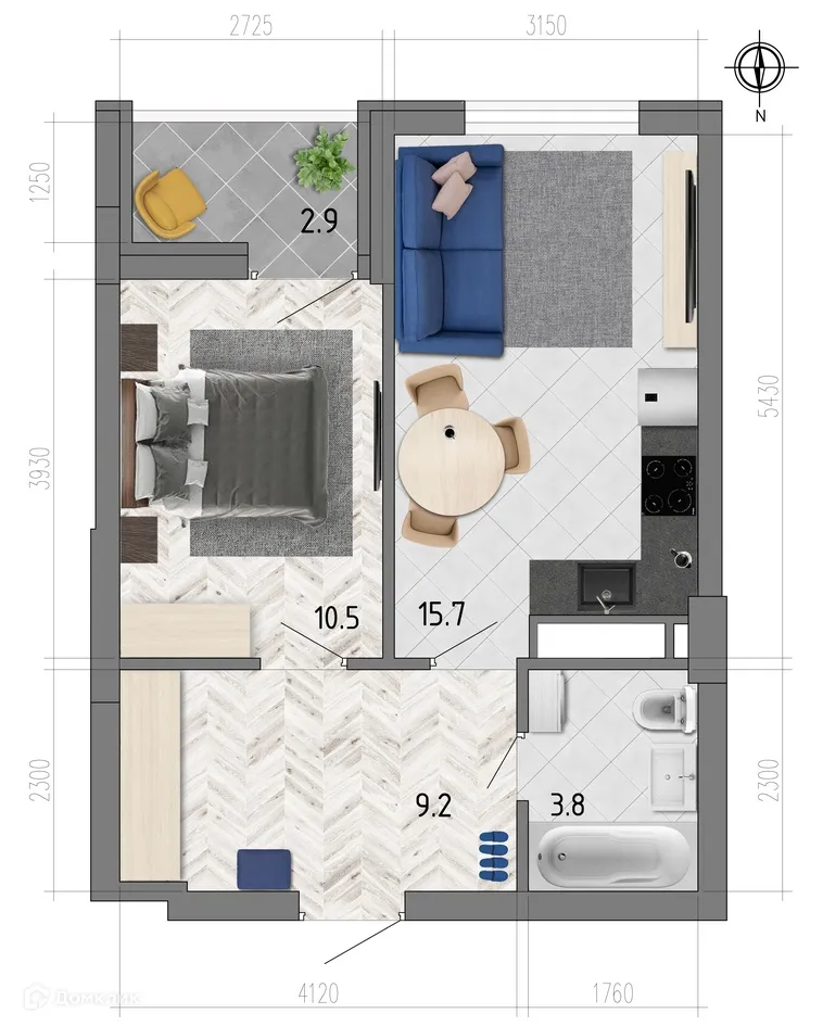 Фото квартиры в ЖК "Боровое"