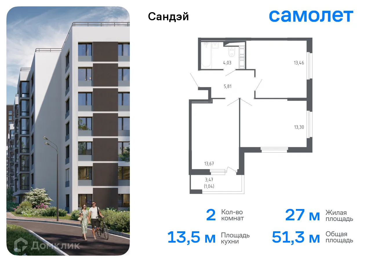 Фото квартиры в ЖК Сандэй
