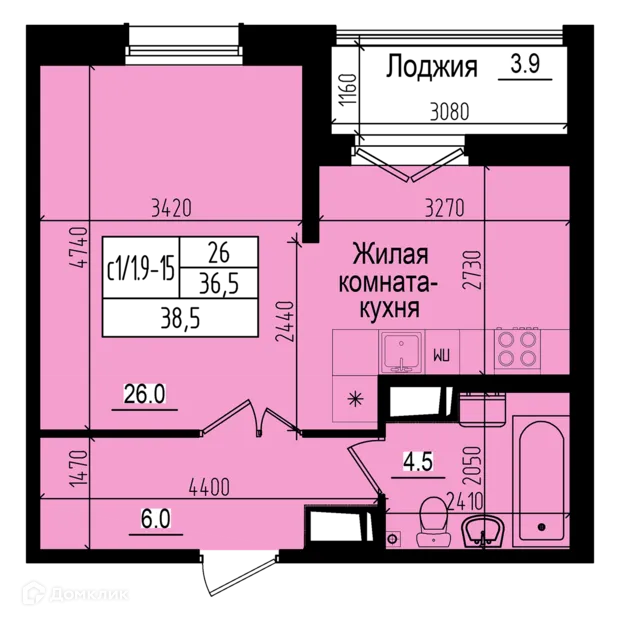 Фото квартиры в ЖК "Прагма city"
