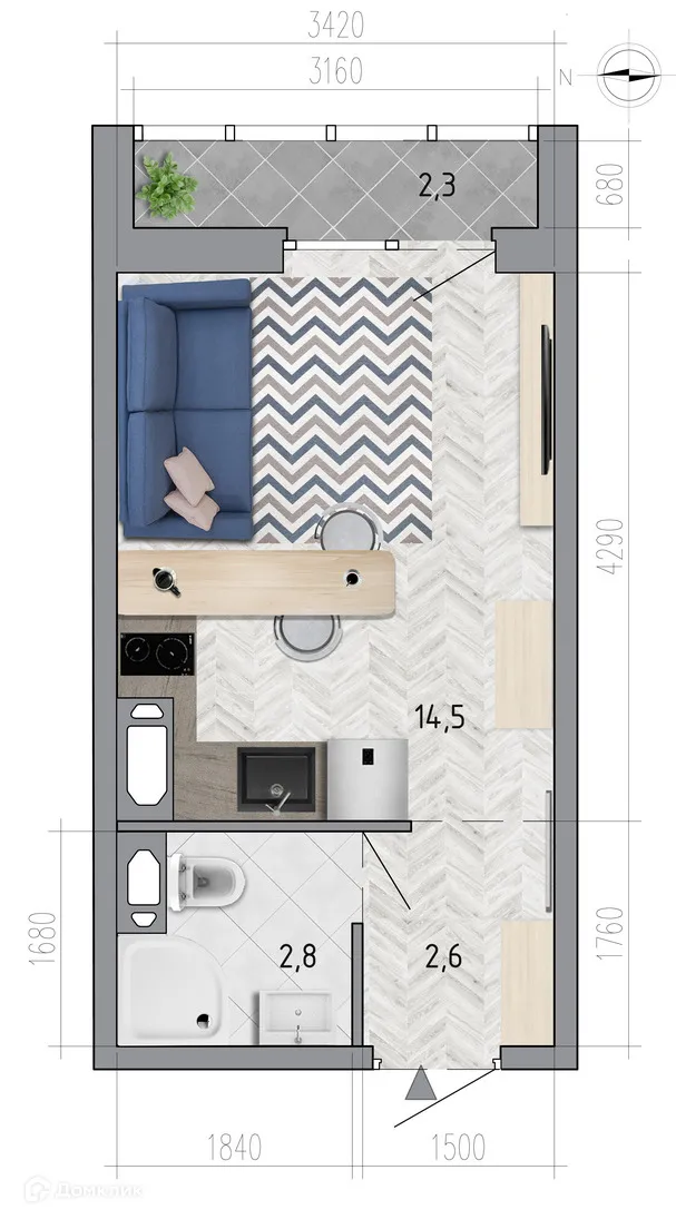 Фото квартиры в ЖК "Боровое"