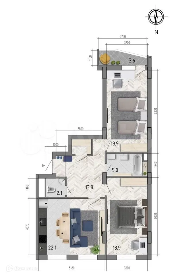 Фото квартиры в ЖК "Боровое"