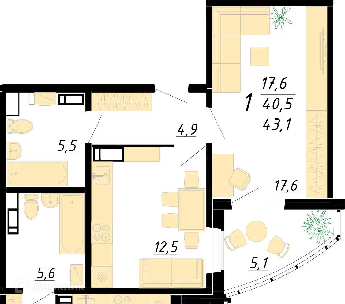 Фото квартиры в ЖК Ласточкино