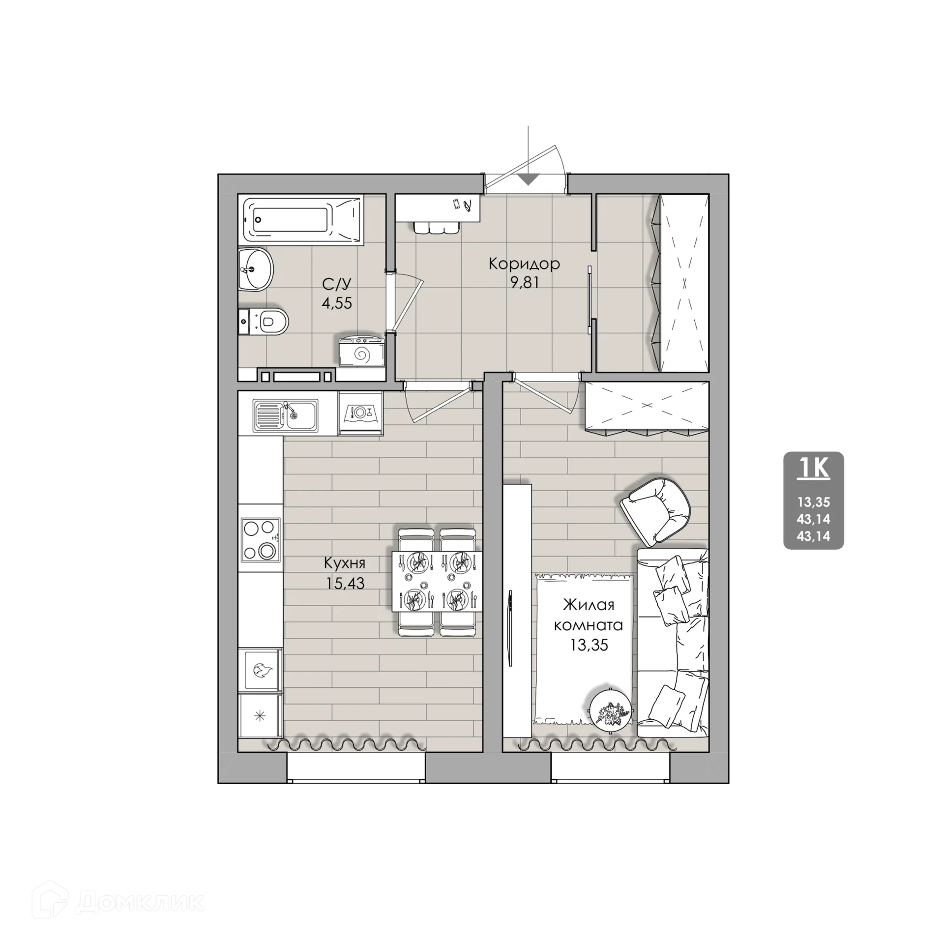 Фото квартиры в NOVA-апарт