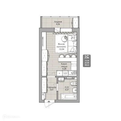 Фото квартиры в NOVA-апарт