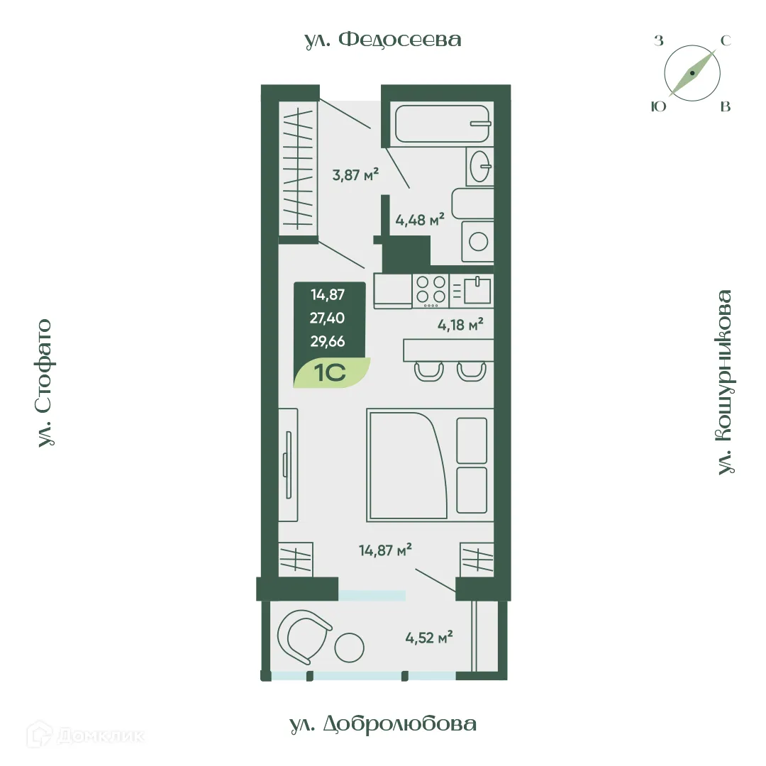 Фото квартиры в ЖК Жилой дом Мичурин