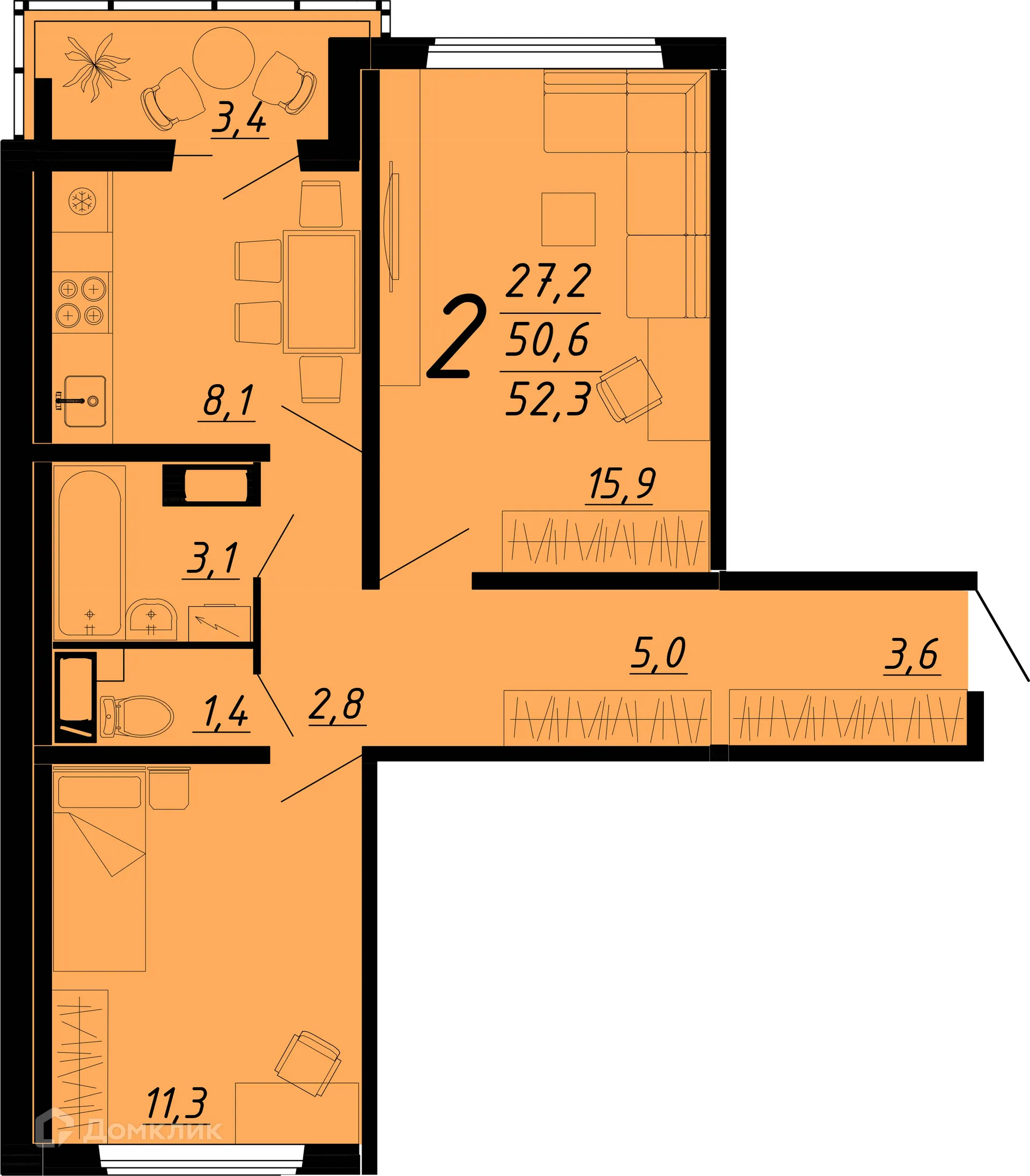 Фото квартиры в ЖК Ласточкино