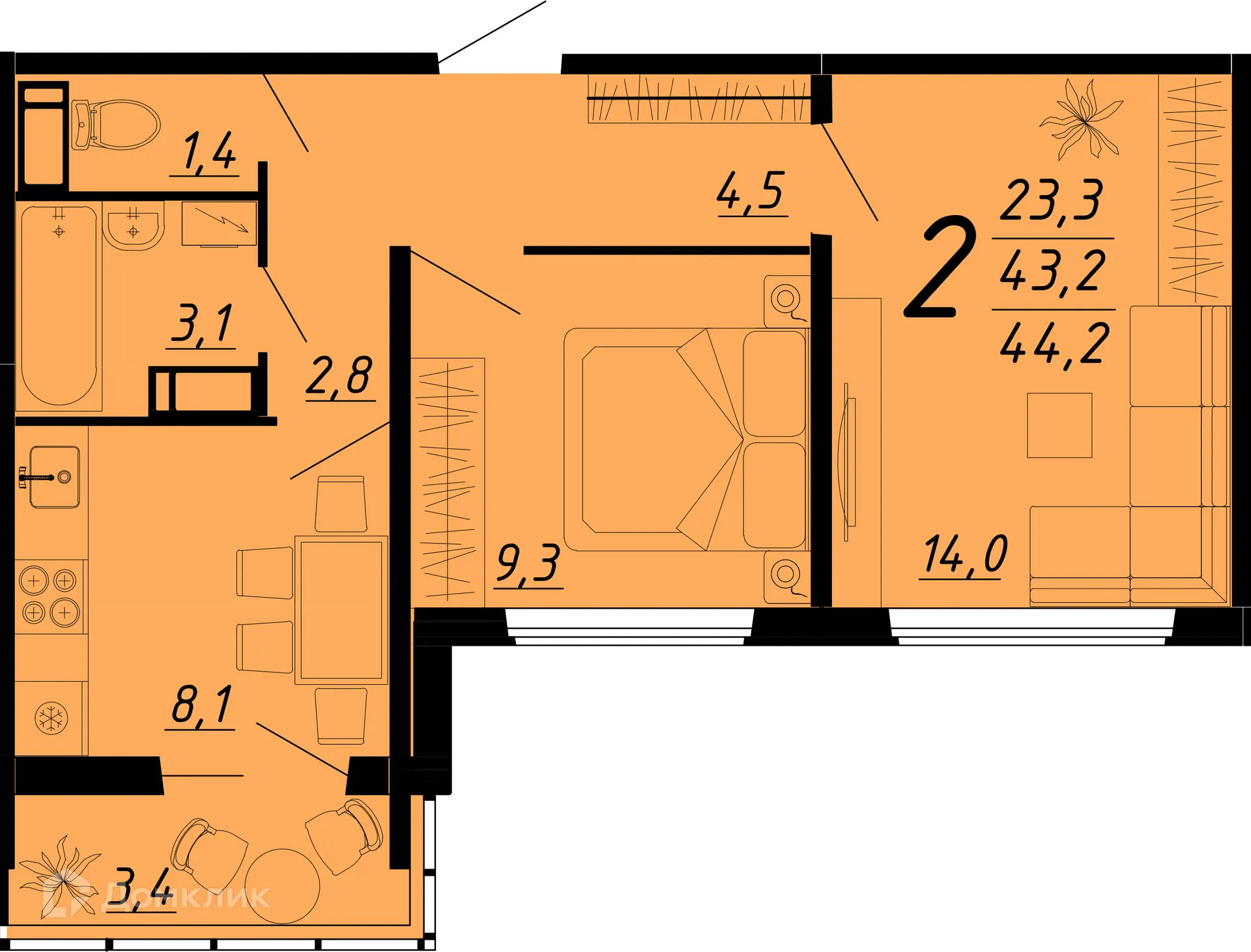 Фото квартиры в ЖК Ласточкино