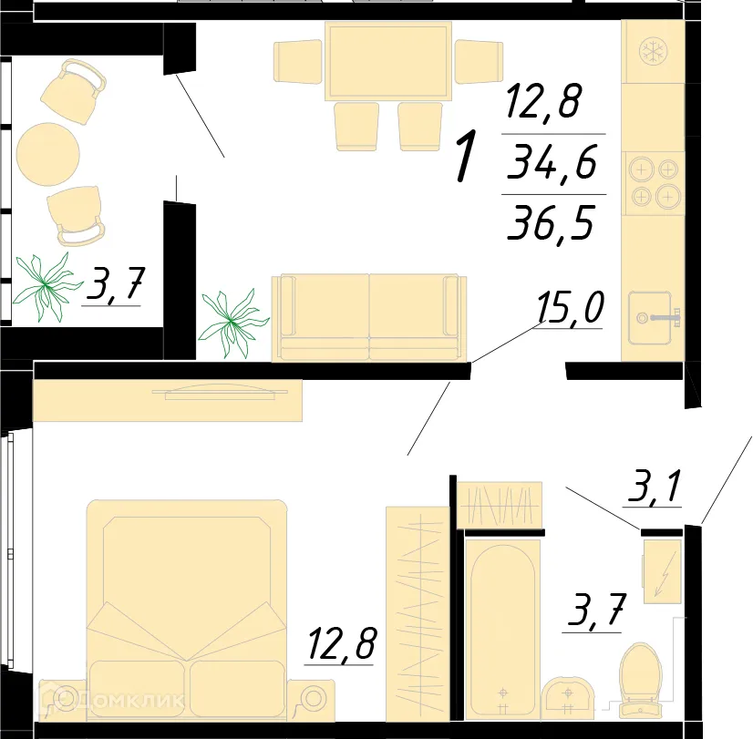 Фото квартиры в ЖК Ласточкино
