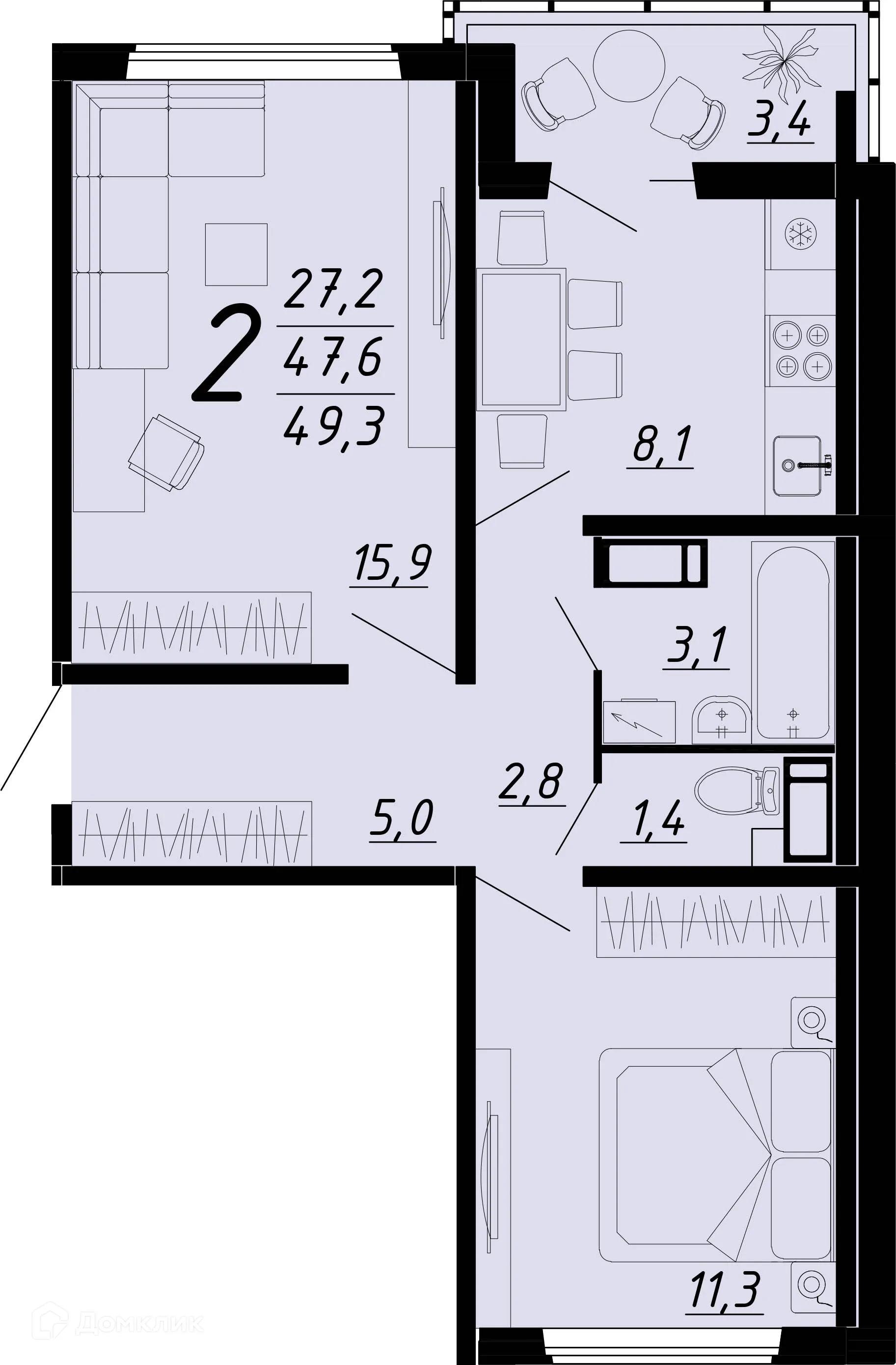 Фото квартиры в ЖК Ласточкино