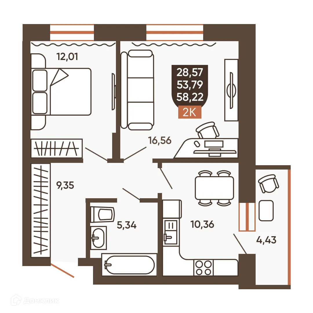 Фото квартиры в ЖК ЕРМАК