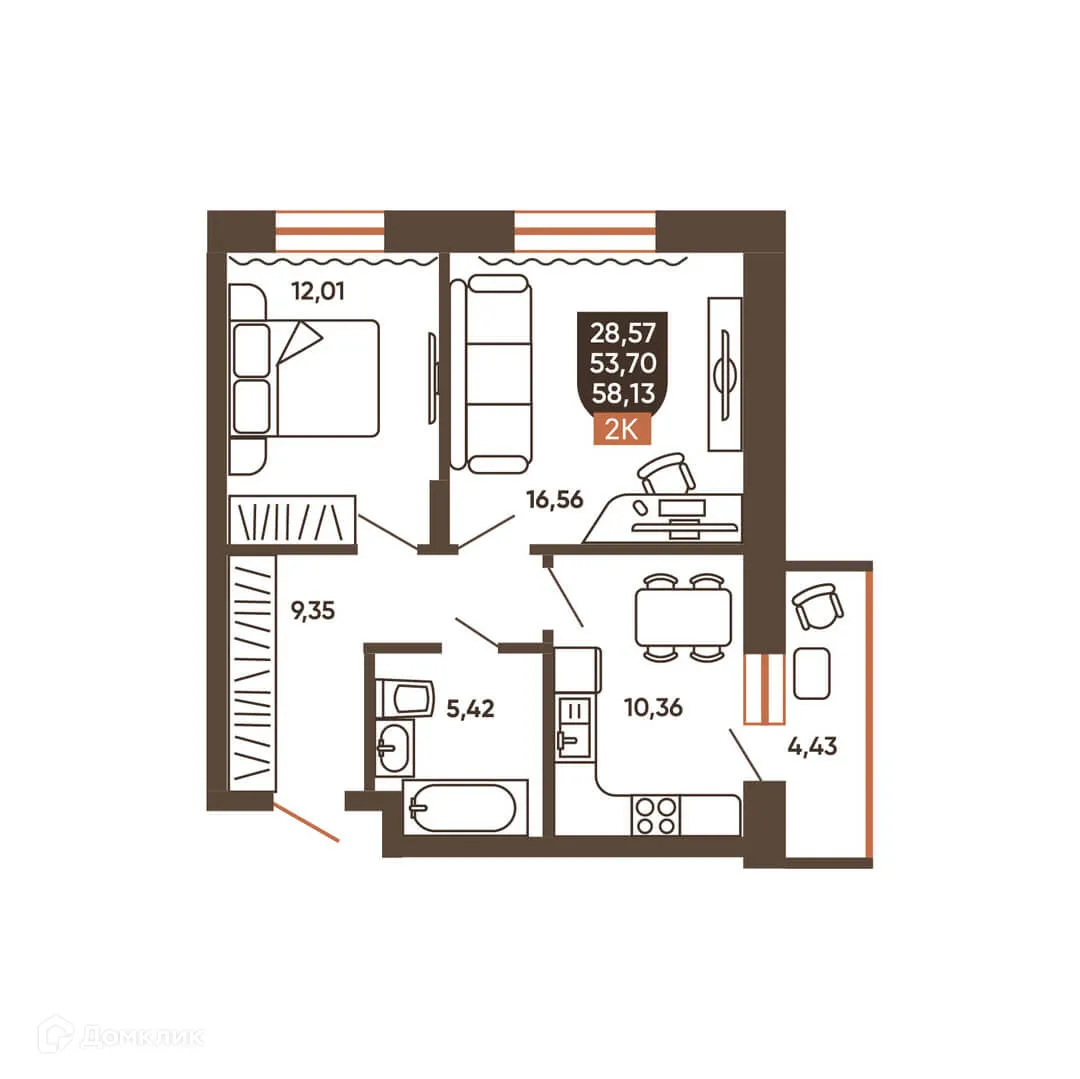 Фото квартиры в ЖК ЕРМАК