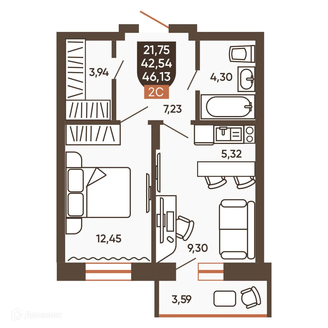 Фото квартиры в ЖК ЕРМАК