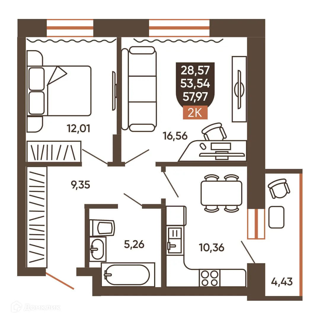 Фото квартиры в ЖК ЕРМАК