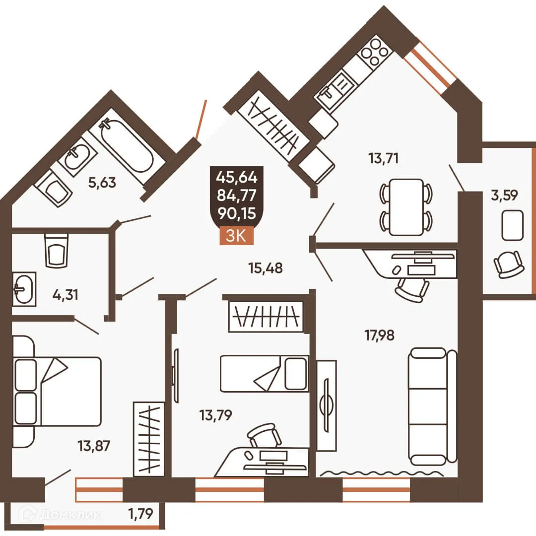 Фото квартиры в ЖК ЕРМАК