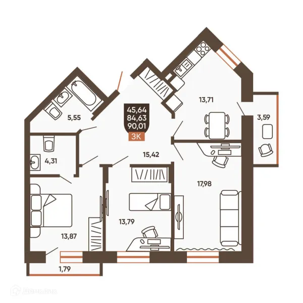 Квартира в ЖК ЕРМАК