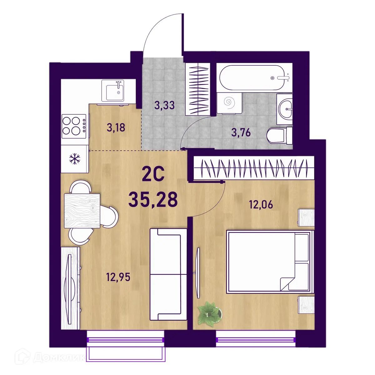 Фото квартиры в ЖК Оптимисты