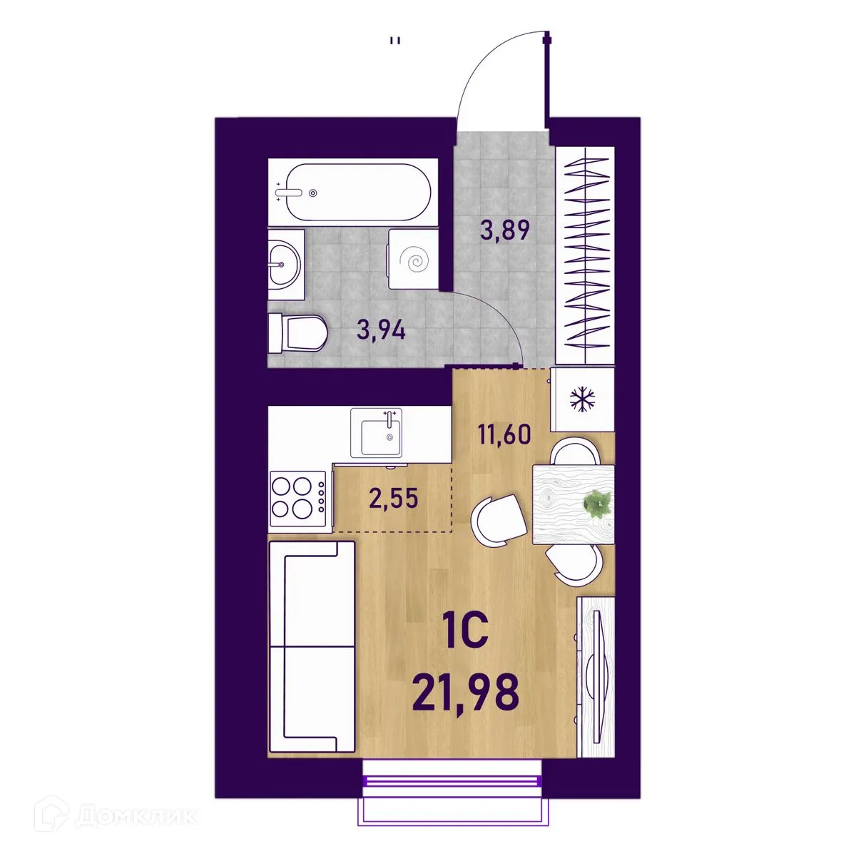 Фото квартиры в ЖК Оптимисты