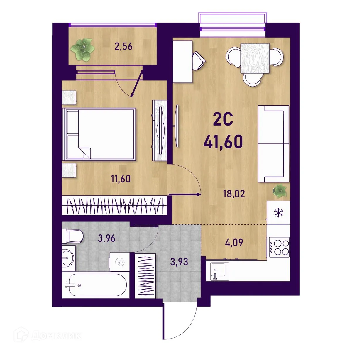 Фото квартиры в ЖК Оптимисты