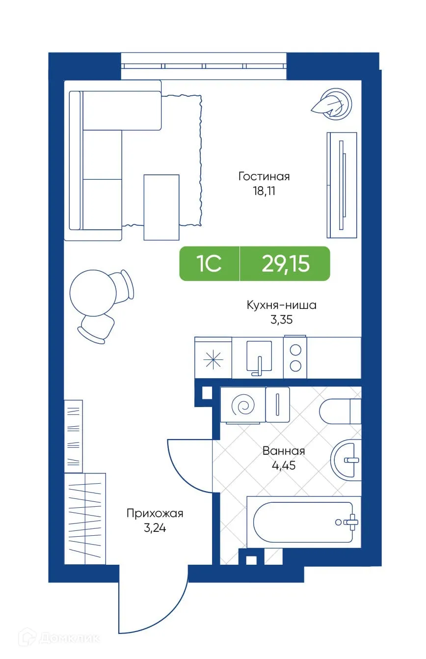 Фото квартиры в ЖК Биография