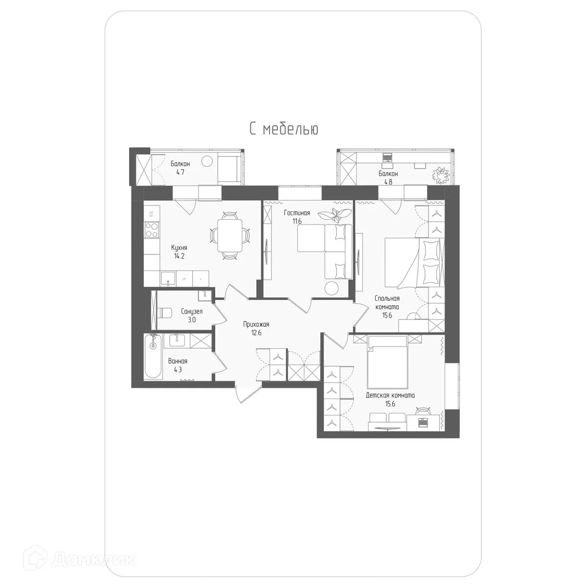 Фото квартиры в ЖК Тетрис