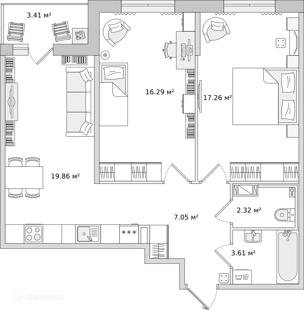 Фото квартиры в ЖК ЦДС "Чёрная Речка"