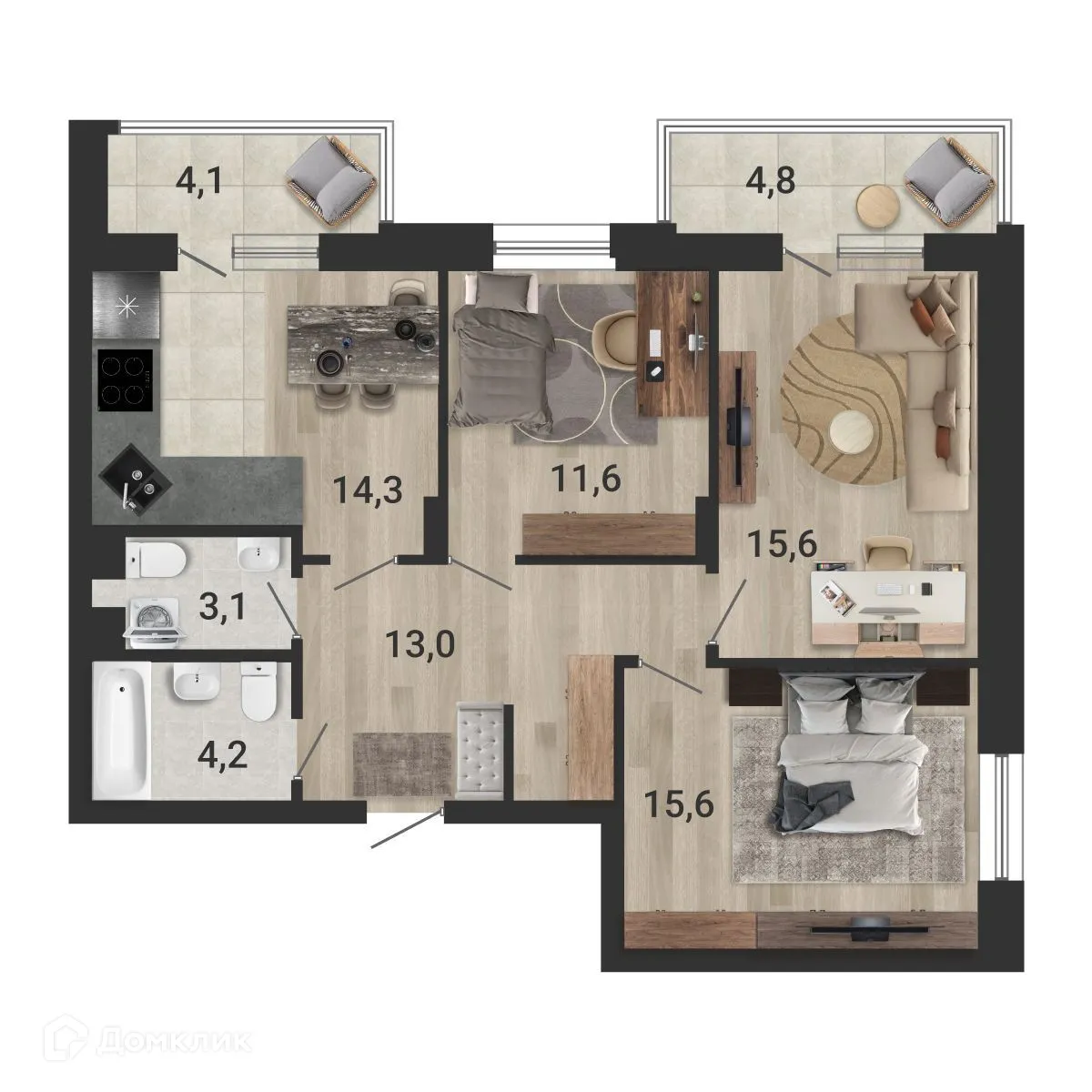 Фото квартиры в ЖК Тетрис