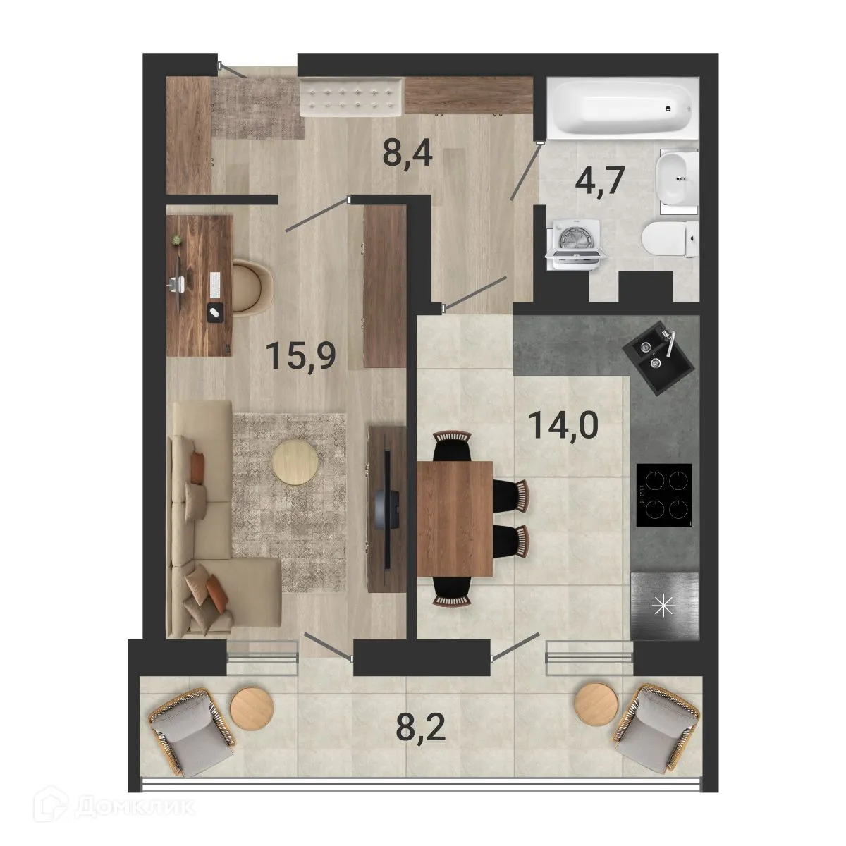 Фото квартиры в ЖК Тетрис